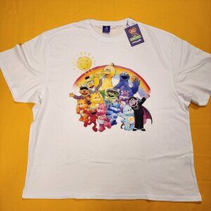 Cakeworthy Care Bears x Sesame Street Drop Sleeve Tee Shirt Unisex XLarge NEW
